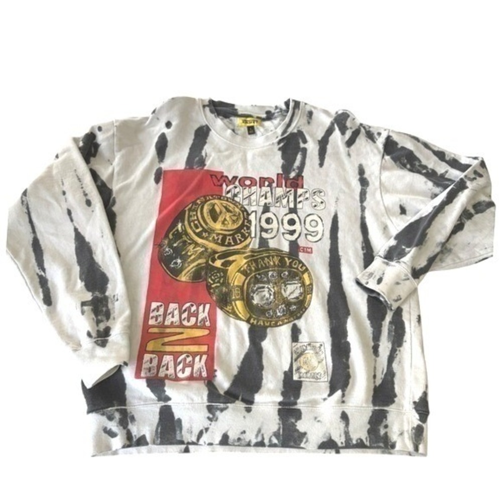 Chinatown Market World Champs 1999 Tie Dye Crewneck Sweatshirt Men's Large